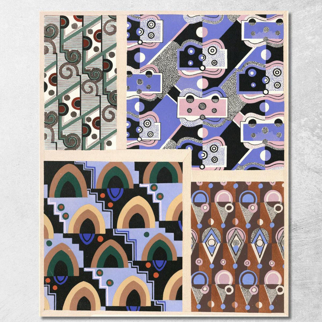 Collezione Decori E Colori Pl.16 Georges Valmier gvl17 quadro stampato su tela Collezione Decori E Colori Pl.16 Georges Valmier gvl17 quadro stampato su tela