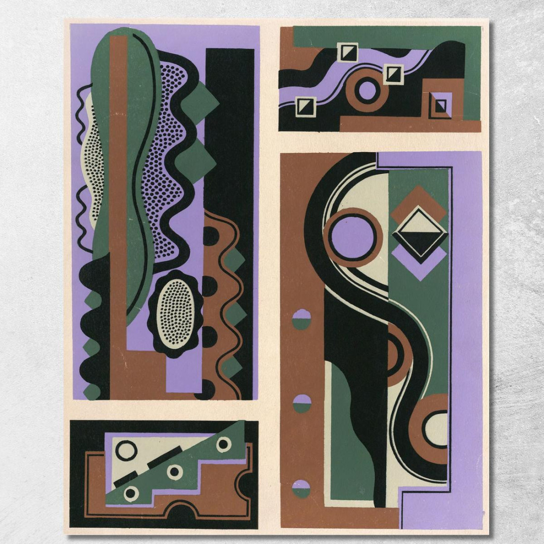 Collezione Decori E Colori Pl.18 Georges Valmier gvl19 quadro stampato su tela Collezione Decori E Colori Pl.18 Georges Valmier gvl19 quadro stampato su tela