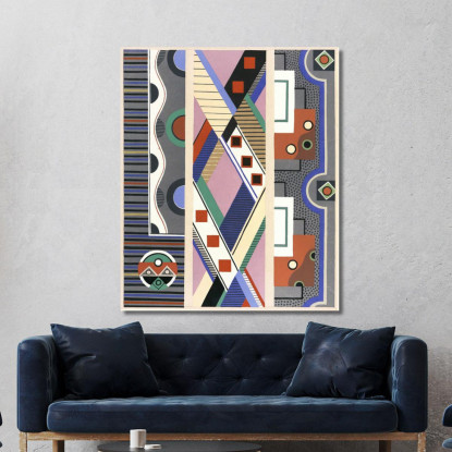 Collezione Decori E Colori Pl.19 Georges Valmier gvl20 quadro stampato su tela