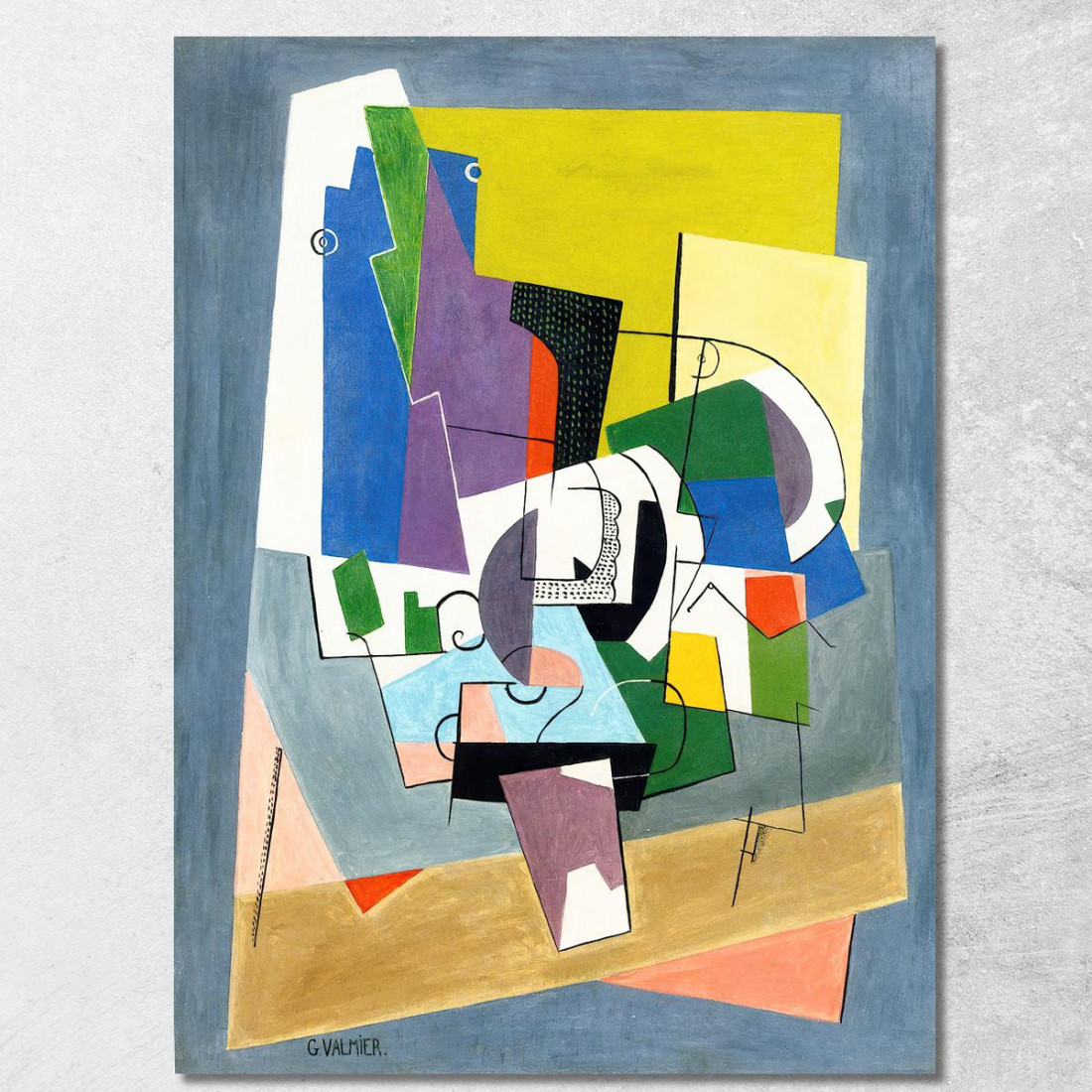 Composizione 3 Georges Valmier gvl25 quadro stampato su tela Composizione 3 Georges Valmier gvl25 quadro stampato su tela