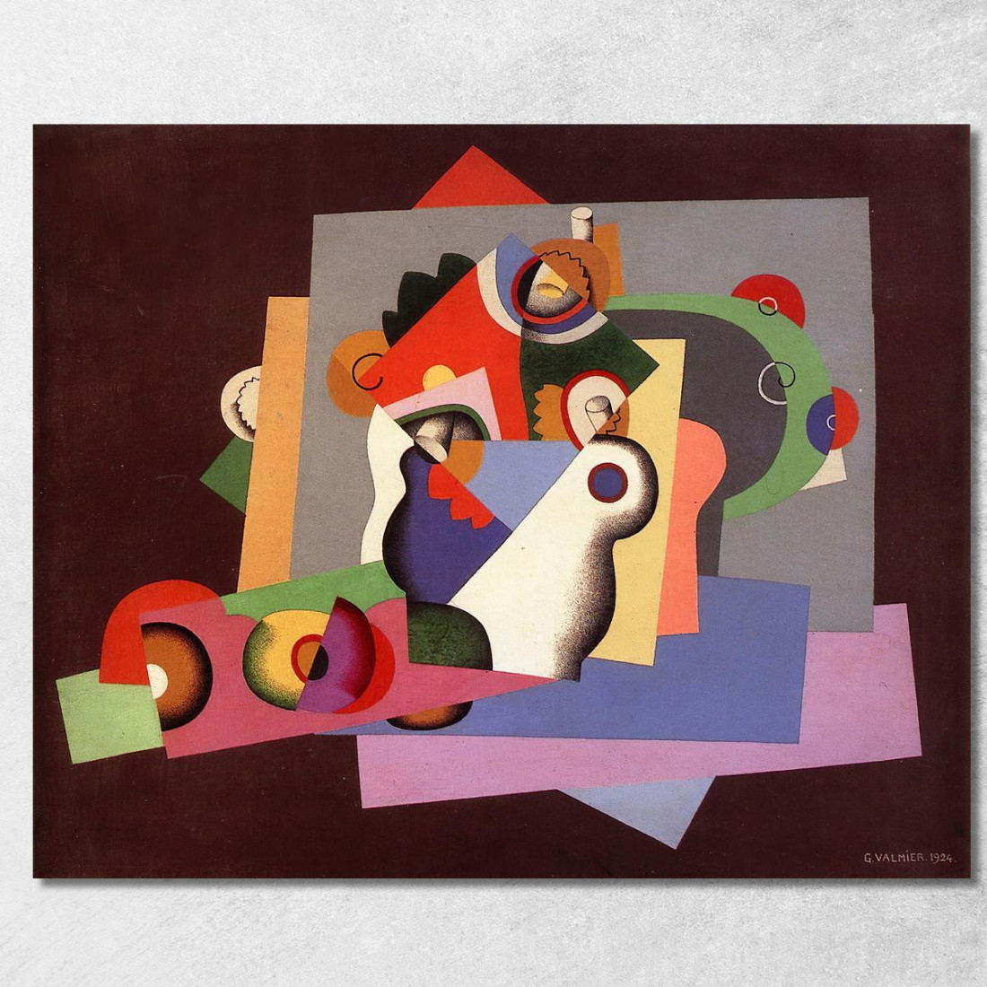 Composizione Con Fiori Georges Valmier gvl28 quadro stampato su tela Composizione Con Fiori Georges Valmier gvl28 quadro stampato su tela
