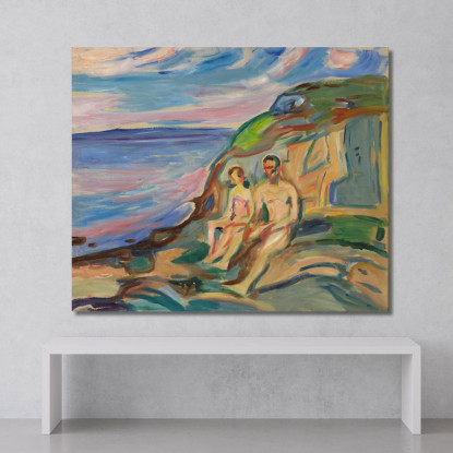 Prendere Il Sole Edvard Munch em304 quadro stampato su tela