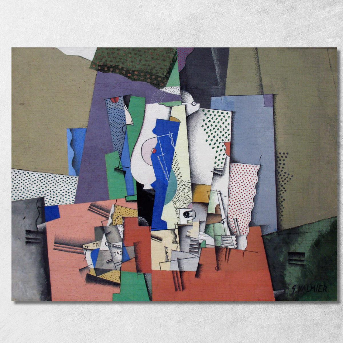 Natura Morta Geometrica Ii Georges Valmier gvl37 quadro stampato su tela Natura Morta Geometrica Ii Georges Valmier gvl37 quadro stampato su tela