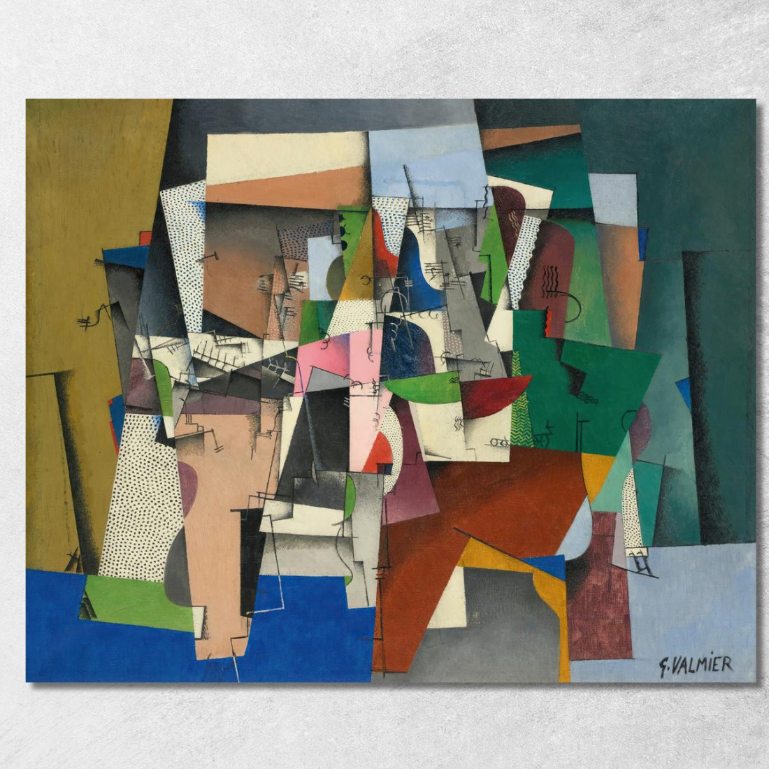 Le Piano Georges Valmier gvl45 quadro stampato su tela Le Piano Georges Valmier gvl45 quadro stampato su tela