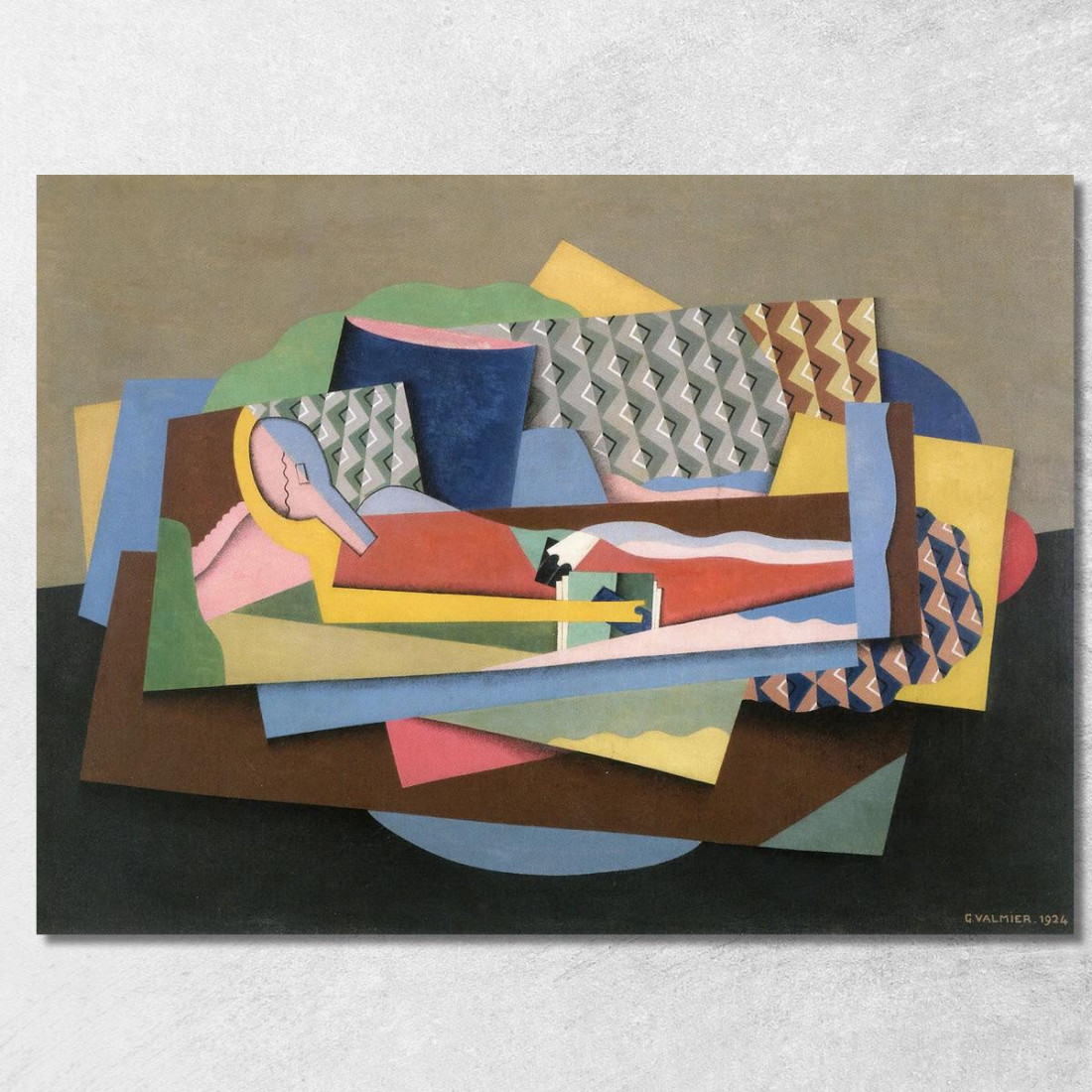 Donna Sdraiata Georges Valmier gvl62 quadro stampato su tela Donna Sdraiata Georges Valmier gvl62 quadro stampato su tela