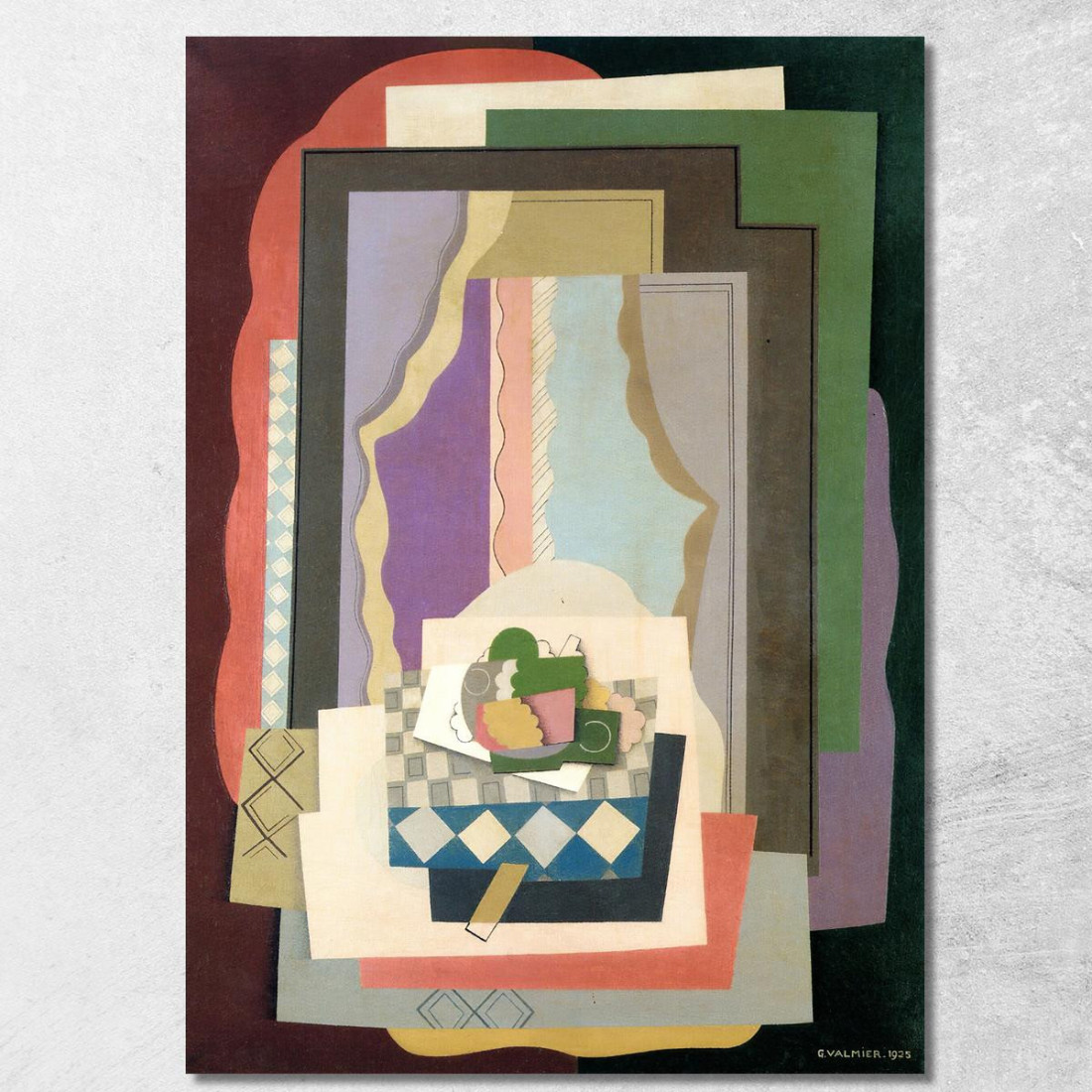 Natura Morta Davanti Alla Finestra Georges Valmier gvl65 quadro stampato su tela Natura Morta Davanti Alla Finestra Georges Valmier gvl65 quadro stampato su tela