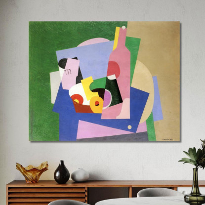 Natura Morta Con Bottiglia Georges Valmier gvl66 quadro stampato su tela
