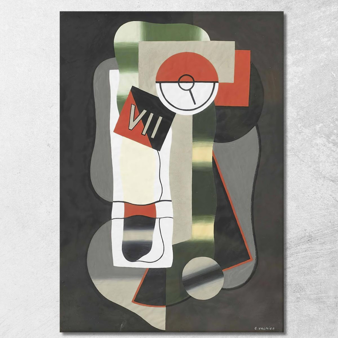 Tempo Georges Valmier gvl72 quadro stampato su tela Tempo Georges Valmier gvl72 quadro stampato su tela