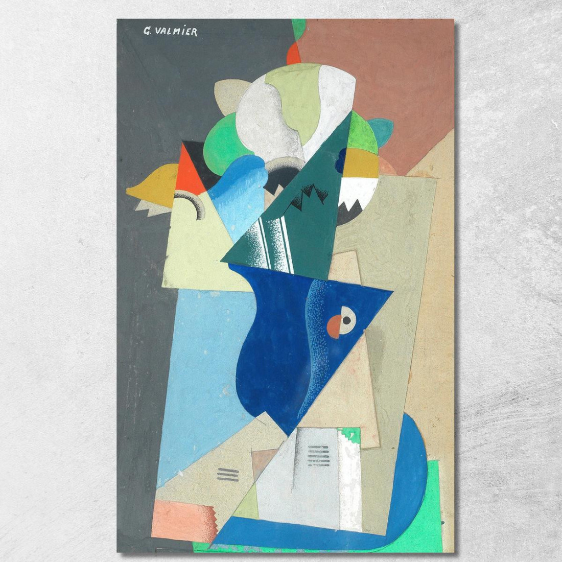 Vaso Di Fiori 2 Georges Valmier gvl73 quadro stampato su tela Vaso Di Fiori 2 Georges Valmier gvl73 quadro stampato su tela