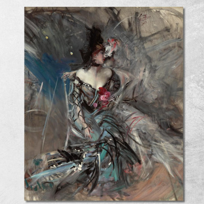 Ballerina Spagnola Al Moulin Rouge Giovanni Boldini gbd8 quadro stampato su tela