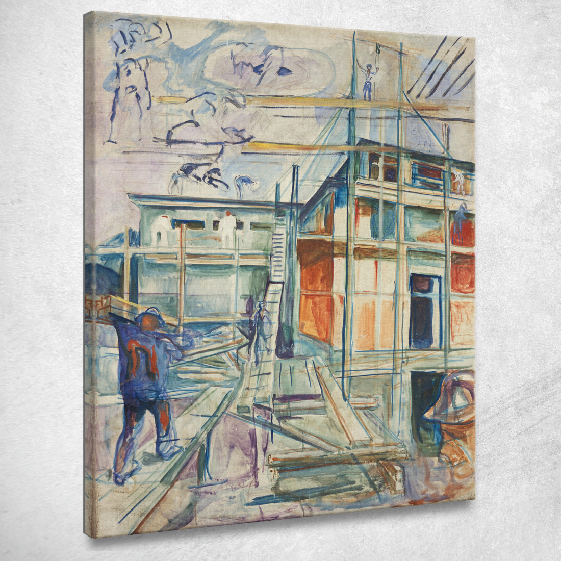 L'Edificio Dello Studio Invernale Edvard Munch em311 quadro stampato su tela L'Edificio Dello Studio Invernale Edvard Munch em311 quadro stampato su tela