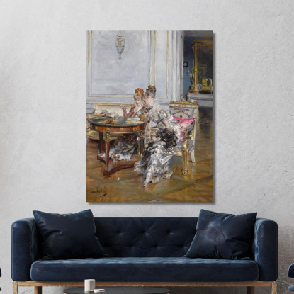 Confidenze Giovanni Boldini gbd14 quadro stampato su tela