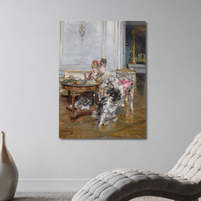 Confidenze Giovanni Boldini gbd14 quadro stampato su tela