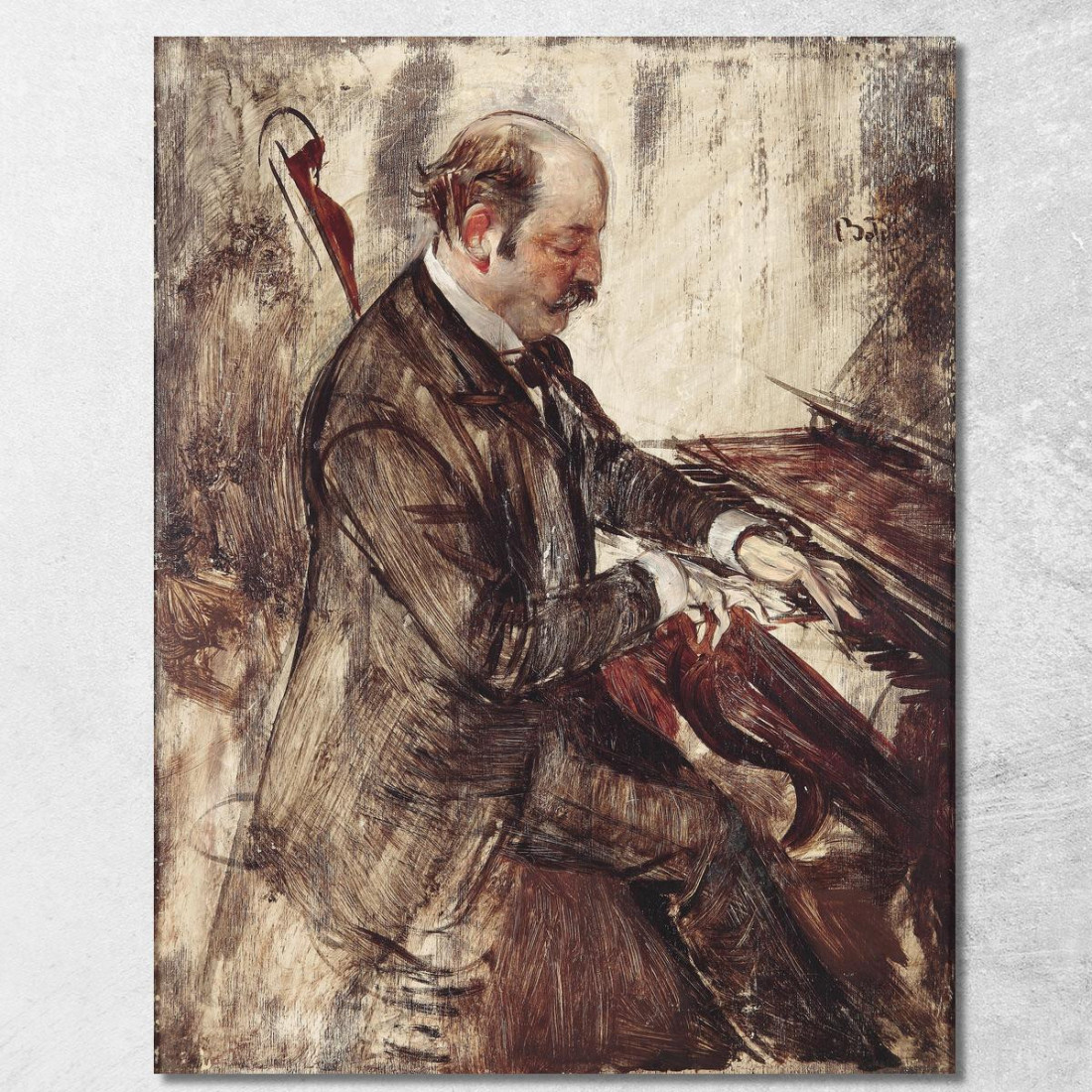 Il Pianista Giovanni Boldini gbd17 quadro stampato su tela