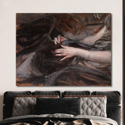 Cucitura Delle Mani Delle Donne Giovanni Boldini gbd22 quadro stampato su tela