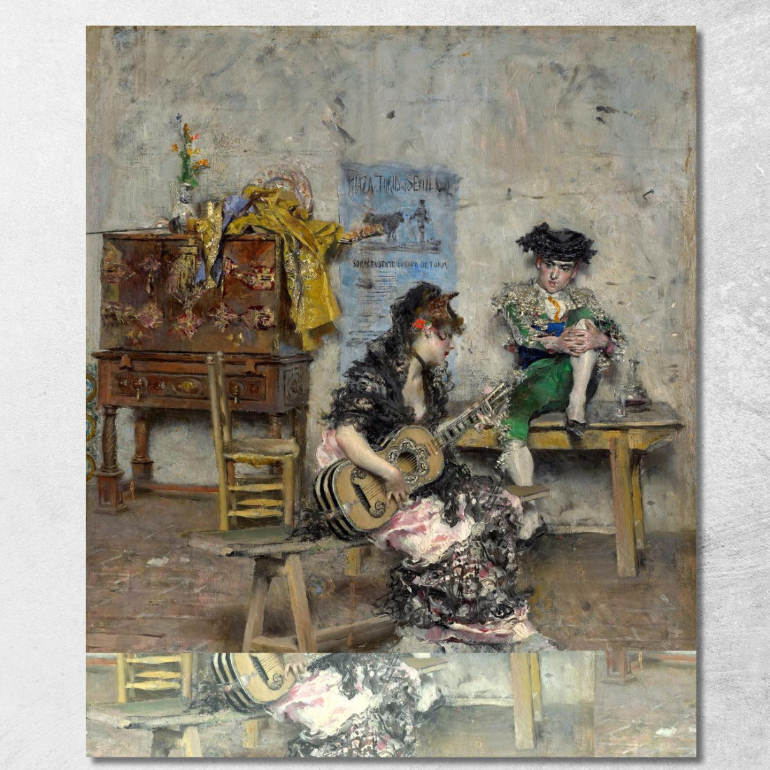 Chitarrista Giovanni Boldini gbd24 quadro stampato su tela Chitarrista Giovanni Boldini gbd24 quadro stampato su tela
