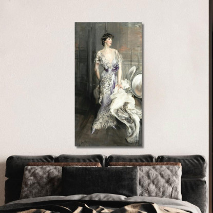 Ritratto Di Celia Tobin Clark Giovanni Boldini gbd54 quadro stampato su tela