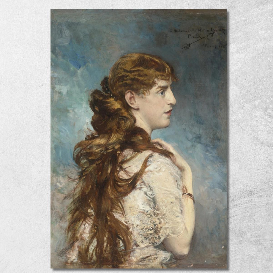 Ritratto Di Harriet Valentine Crocker Alexander Giovanni Boldini gbd60 quadro stampato su tela Ritratto Di Harriet Valentine Crocker Alexander Giovanni Boldini gbd60 quadro stampato su tela