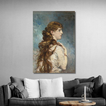 Ritratto Di Harriet Valentine Crocker Alexander Giovanni Boldini gbd60 quadro stampato su tela