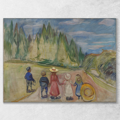 Il Bosco Delle Fiabe Edvard Munch em319 quadro stampato su tela