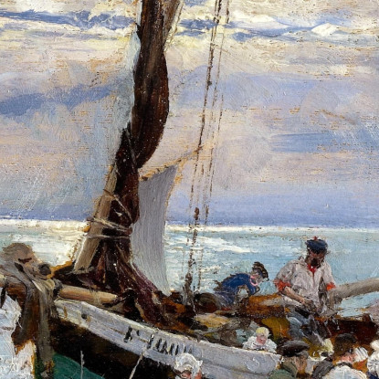 Ritorno Dei Pescherecci Étretat Giovanni Boldini gbd76 quadro stampato su tela