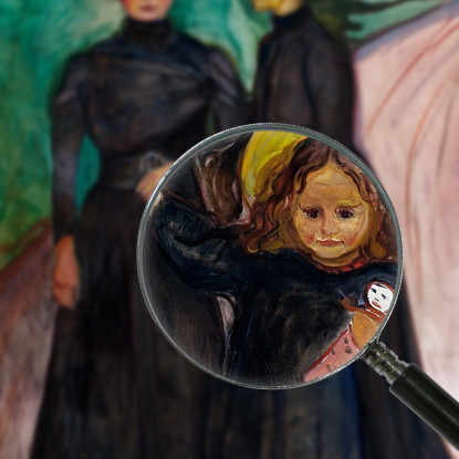 La Famiglia La Famiglia Del Libro Edvard Munch em320 quadro stampato su tela
