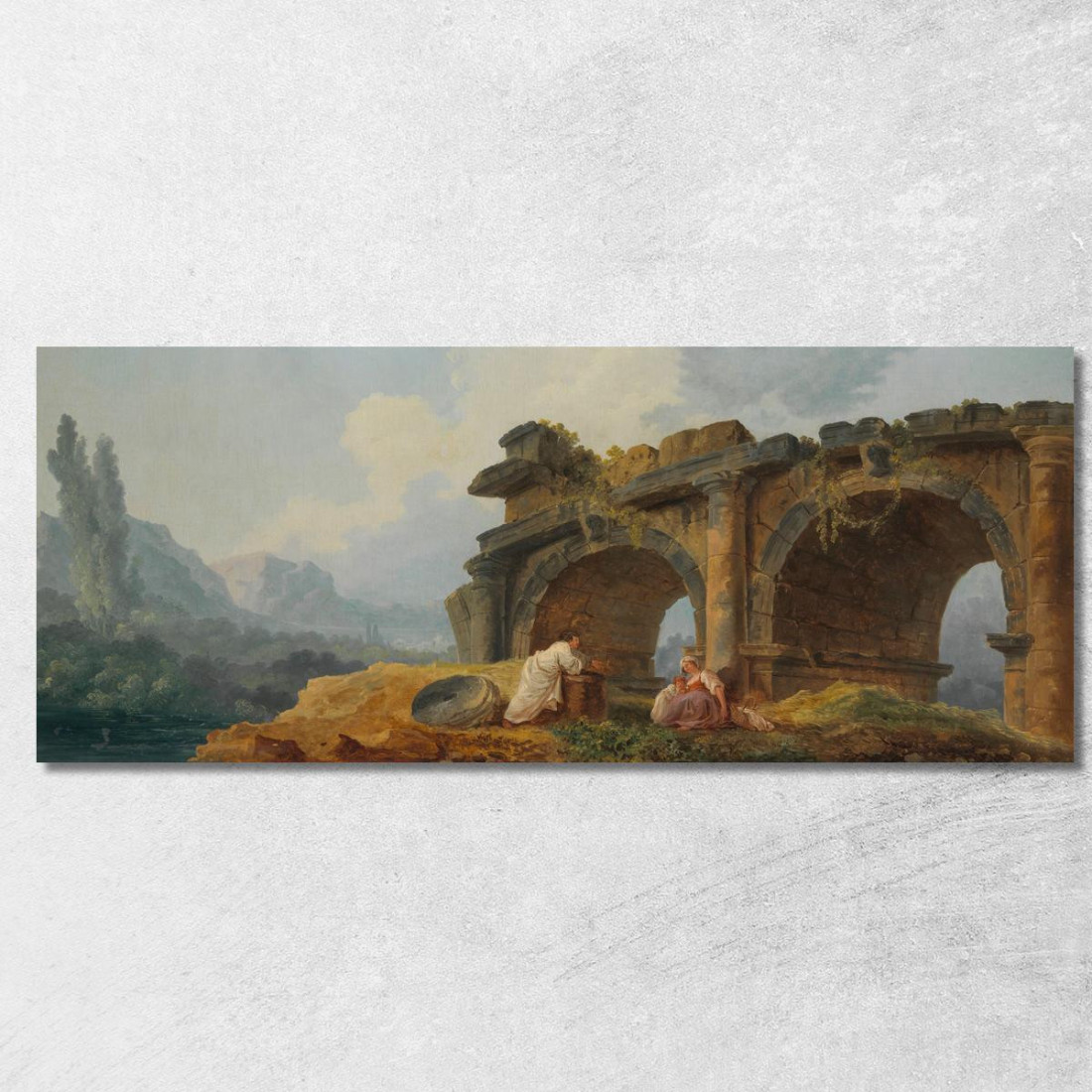 Archi In Rovina Hubert Robert hrb21 quadro stampato su tela Archi In Rovina Hubert Robert hrb21 quadro stampato su tela