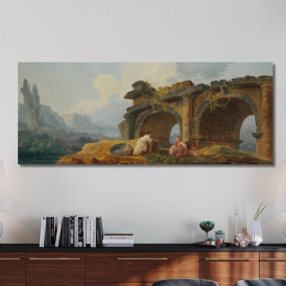 Archi In Rovina Hubert Robert hrb21 quadro stampato su tela