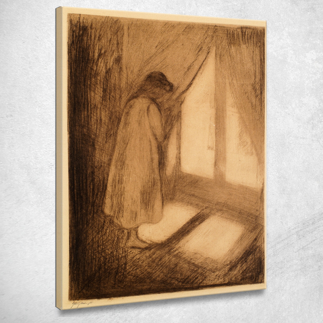 La Ragazza Alla Finestra Edvard Munch em325 quadro stampato su tela La Ragazza Alla Finestra Edvard Munch em325 quadro stampato su tela