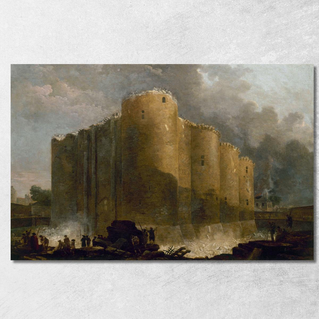 La Bastiglia Nei Primi Giorni Della Sua Demolizione Hubert Robert hrb45 quadro stampato su tela La Bastiglia Nei Primi Giorni Della Sua Demolizione Hubert Robert hrb45 quadro stampato su tela