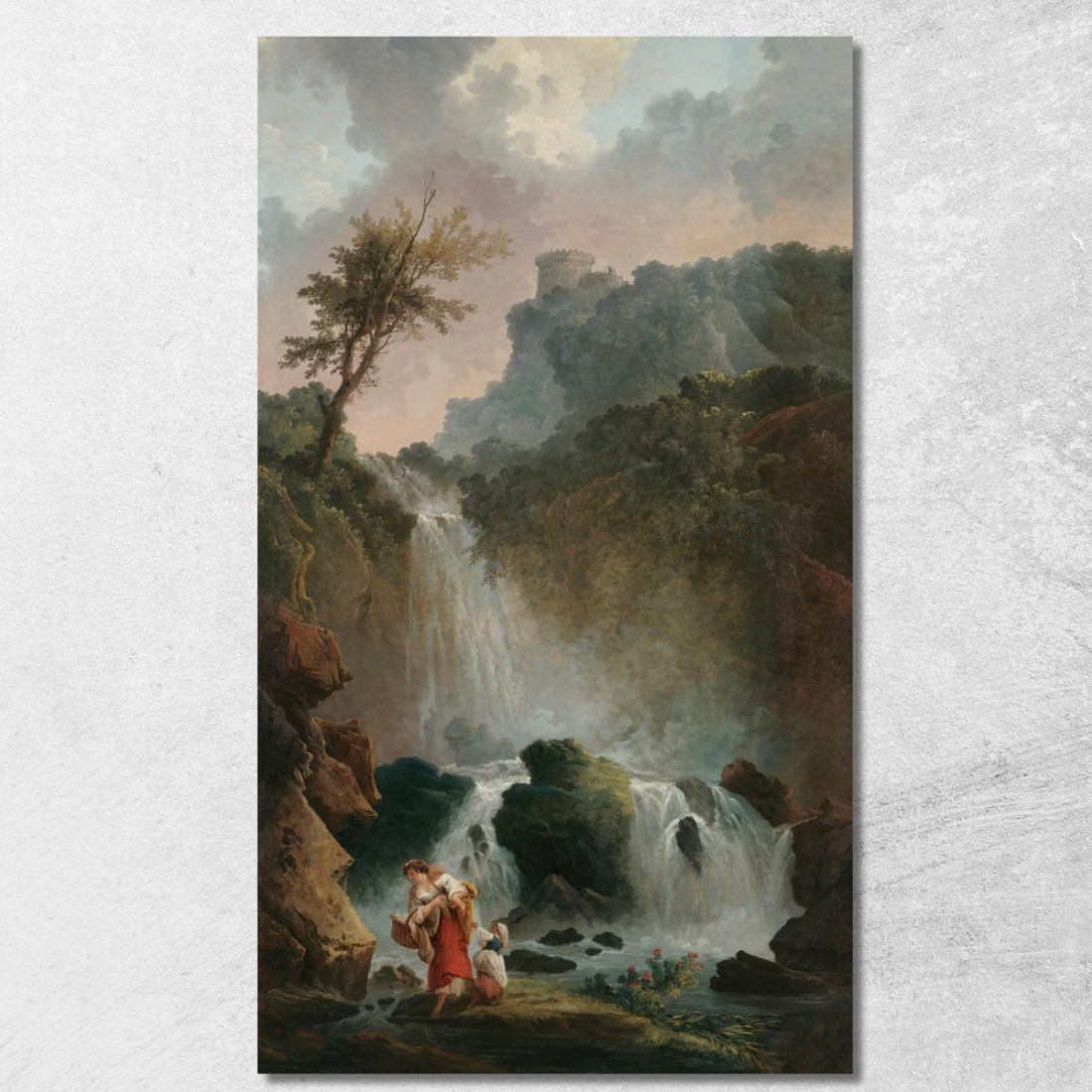 A Cascata Hubert Robert hrb47 quadro stampato su tela A Cascata Hubert Robert hrb47 quadro stampato su tela