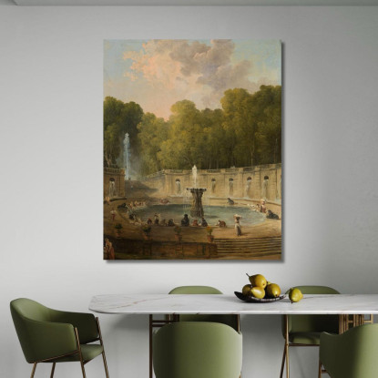 Lavandaie In Un Parco Hubert Robert hrb62 quadro stampato su tela