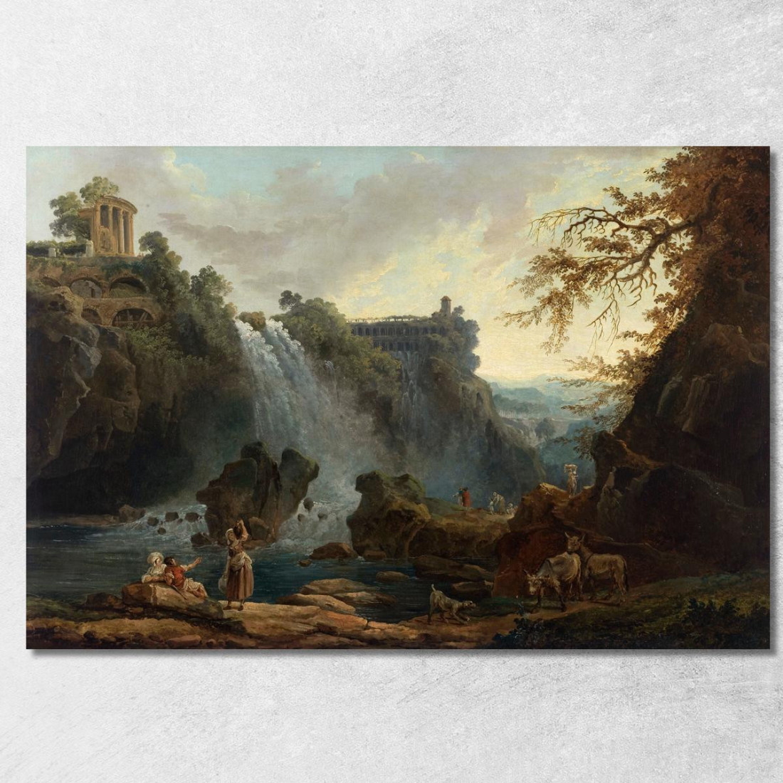 Cascate Di Tivoli Hubert Robert hrb69 quadro stampato su tela Cascate Di Tivoli Hubert Robert hrb69 quadro stampato su tela