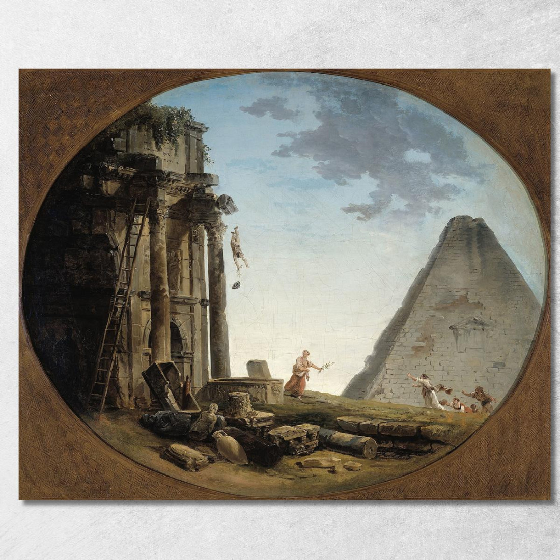 L'Incidente Hubert Robert hrb71 quadro stampato su tela L'Incidente Hubert Robert hrb71 quadro stampato su tela