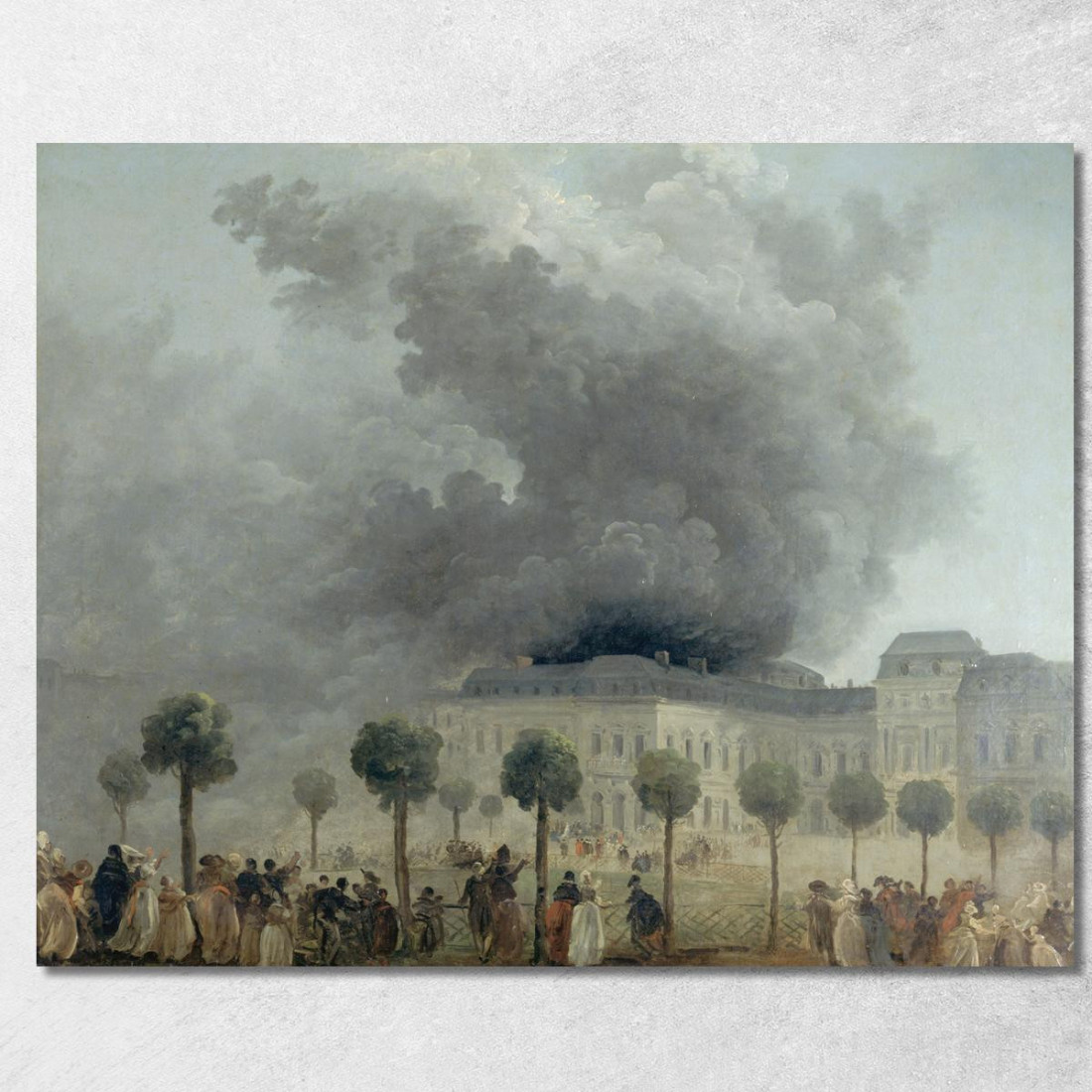 L'Incendio Dell'Opera Visto Dai Giardini Del Palais-Royal Hubert Robert hrb74 quadro stampato su tela L'Incendio Dell'Opera Visto Dai Giardini Del Palais-Royal Hubert Robert hrb74 quadro stampato su tela