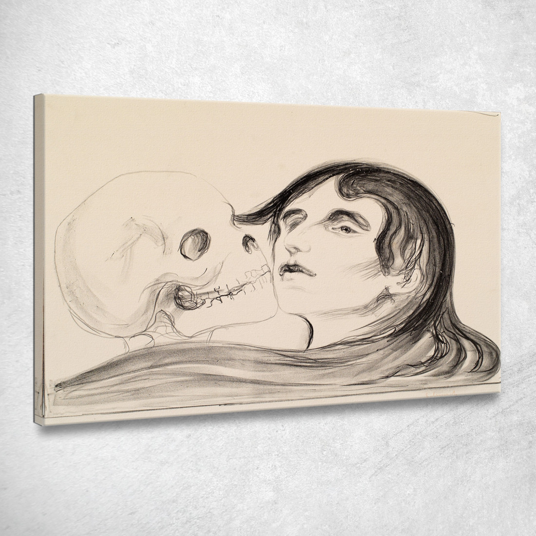 Il Bacio Della Morte Edvard Munch em333 quadro stampato su tela Il Bacio Della Morte Edvard Munch em333 quadro stampato su tela