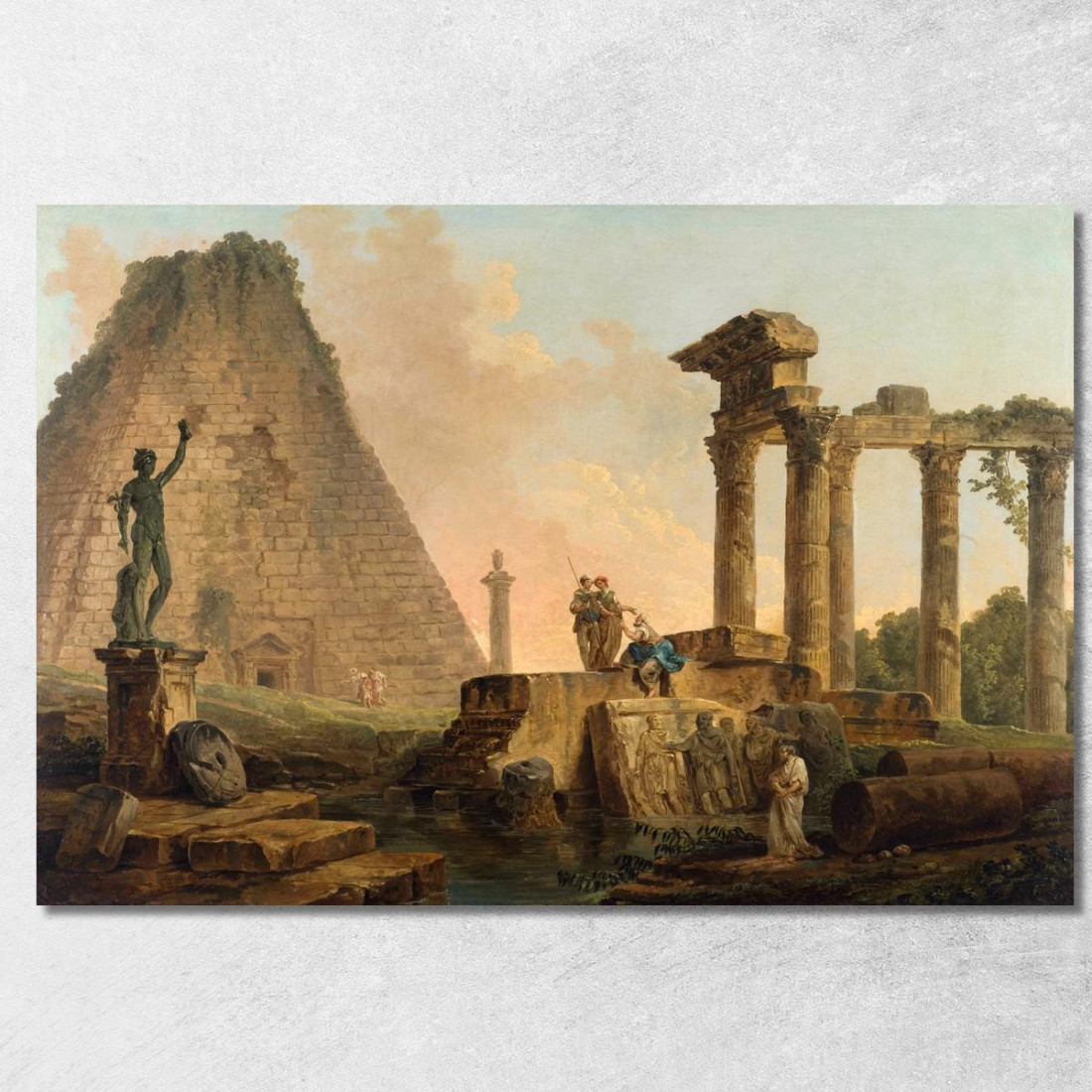 Rovine Romane Hubert Robert hrb85 quadro stampato su tela Rovine Romane Hubert Robert hrb85 quadro stampato su tela