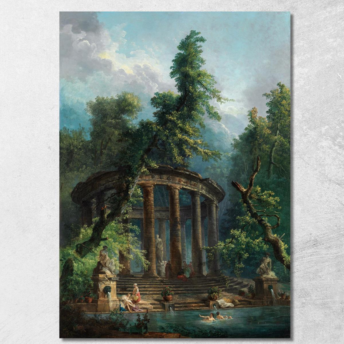 La Piscina Balneabile Hubert Robert hrb91 quadro stampato su tela La Piscina Balneabile Hubert Robert hrb91 quadro stampato su tela