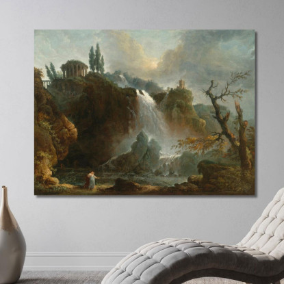 Le Cascate Di Tivoli Hubert Robert hrb93 quadro stampato su tela