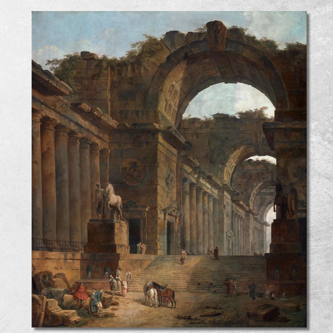 Le Fontane Hubert Robert hrb101 quadro stampato su tela Le Fontane Hubert Robert hrb101 quadro stampato su tela