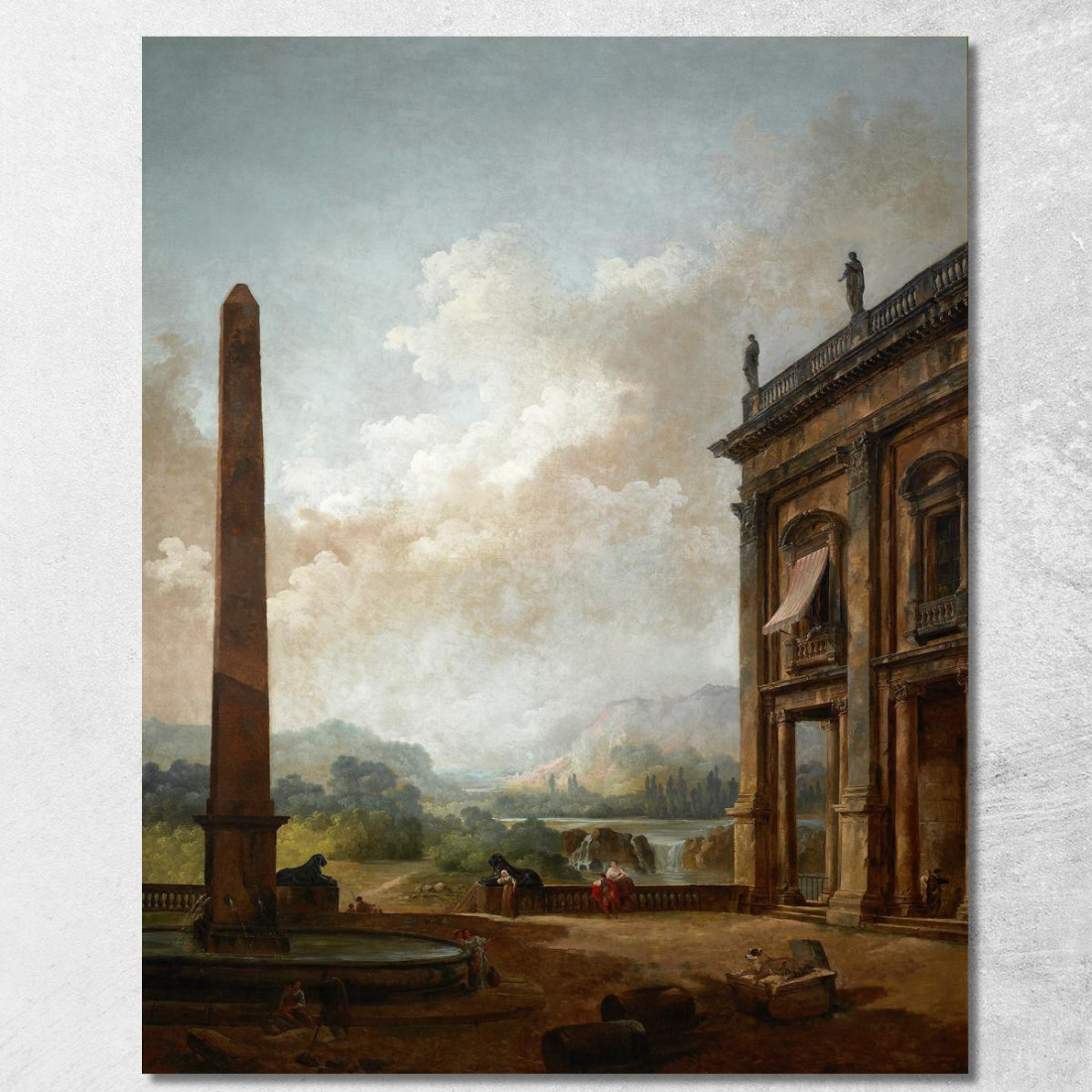 L'Obelisco 2 Hubert Robert hrb104 quadro stampato su tela L'Obelisco 2 Hubert Robert hrb104 quadro stampato su tela