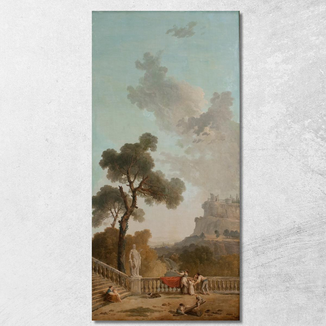 Vista Da Una Terrazza Hubert Robert hrb118 quadro stampato su tela Vista Da Una Terrazza Hubert Robert hrb118 quadro stampato su tela