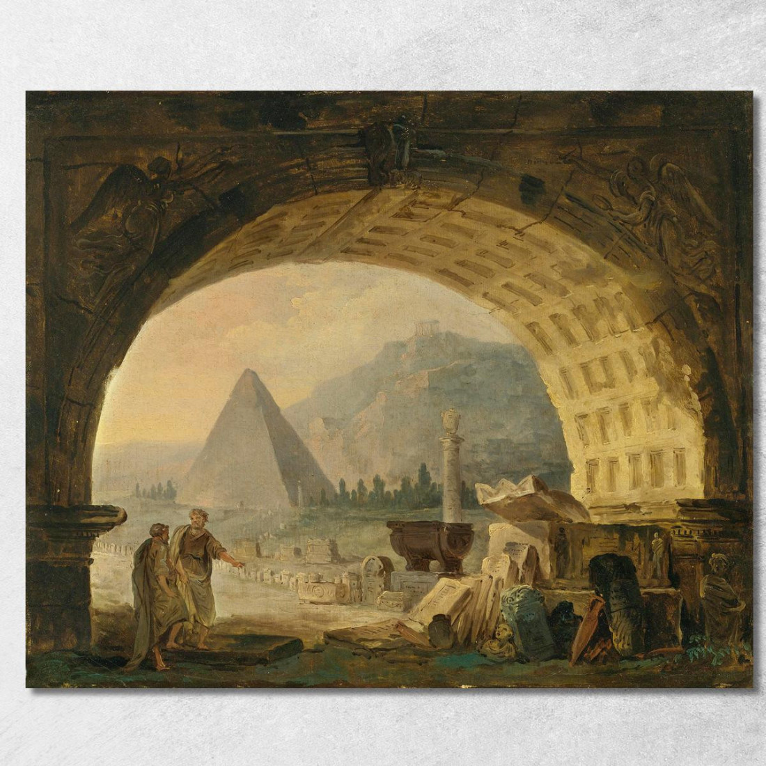 Vista Delle Antichità Sotto Un Arco Hubert Robert hrb121 quadro stampato su tela Vista Delle Antichità Sotto Un Arco Hubert Robert hrb121 quadro stampato su tela