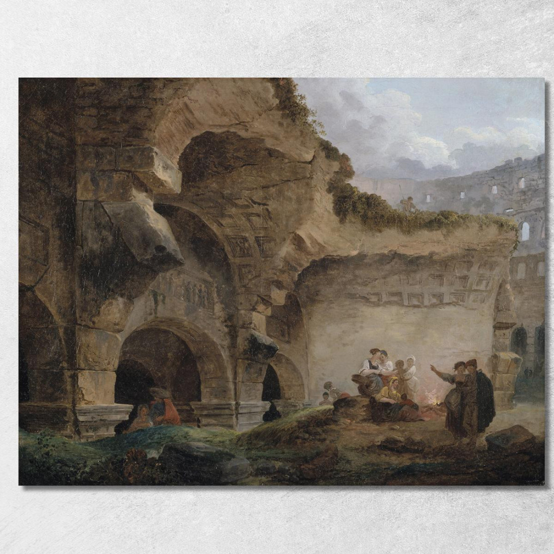 Lavandaie Nelle Rovine Del Colosseo Hubert Robert hrb132 quadro stampato su tela Lavandaie Nelle Rovine Del Colosseo Hubert Robert hrb132 quadro stampato su tela