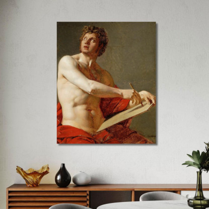 Studio Accademico Di Un Uomo Nudo Jean Auguste Dominique Ingres jad1 quadro stampato su tela