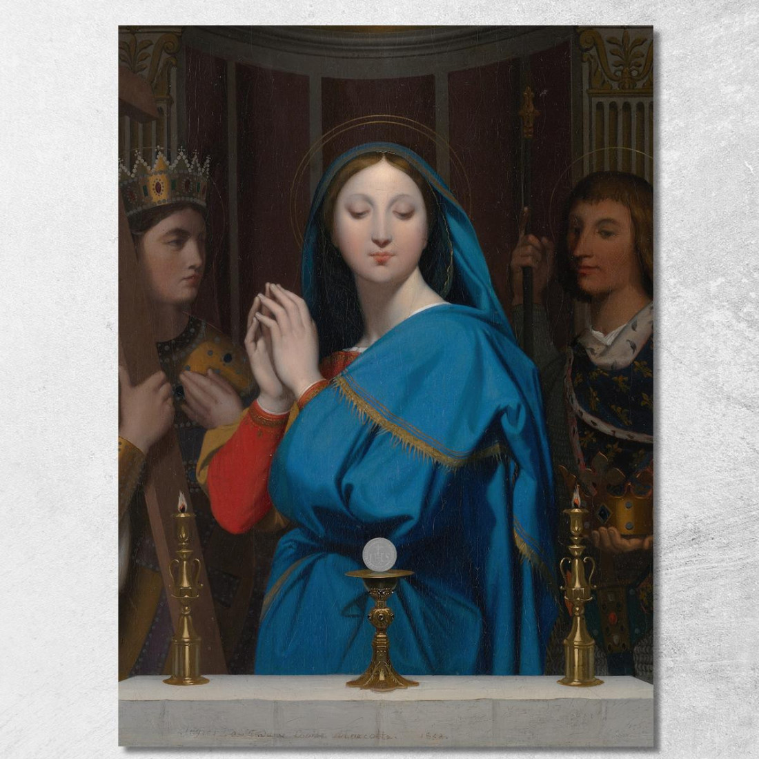 La Vergine Adora L'Ostia Jean Auguste Dominique Ingres jad48 quadro stampato su tela La Vergine Adora L'Ostia Jean Auguste Dominique Ingres jad48 quadro stampato su tela