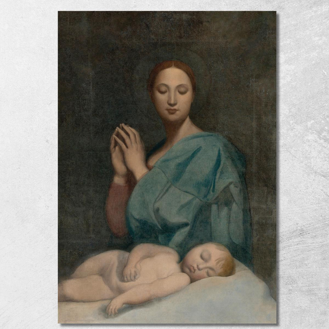 La Vergine Con Il Bambino Gesù Addormentato Jean Auguste Dominique Ingres jad49 quadro stampato su tela La Vergine Con Il Bambino Gesù Addormentato Jean Auguste Dominique Ingres jad49 quadro stampato su tela