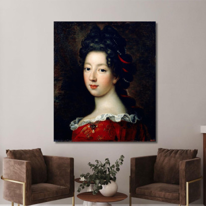 Luisa Françoise De Borbone Mademoiselle De Nantes Jean-François de Troy jft14 quadro stampato su tela