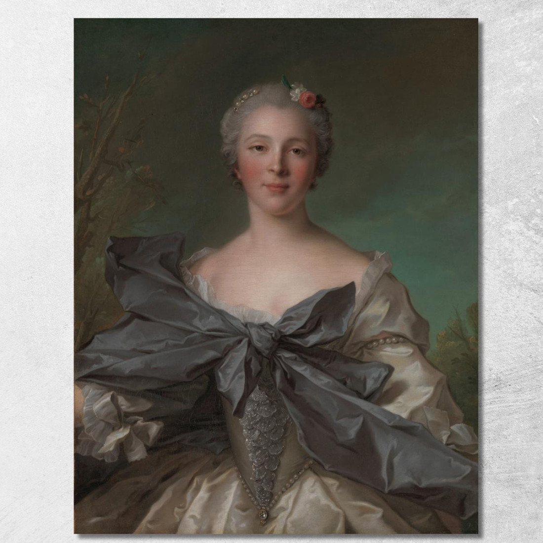 Marie Françoise De La Cropte De St. Abre Marchesa D'Argence Jean-Marc Nattier jmn11 quadro stampato su tela Marie Françoise De La Cropte De St. Abre Marchesa D'Argence Jean-Marc Nattier jmn11 quadro stampato su tela