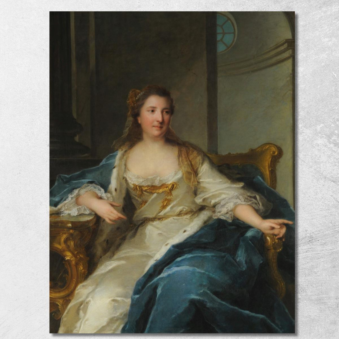 Ritratto Di Charlotte De Hesse-Rheinfels Jean-Marc Nattier jmn23 quadro stampato su tela Ritratto Di Charlotte De Hesse-Rheinfels Jean-Marc Nattier jmn23 quadro stampato su tela